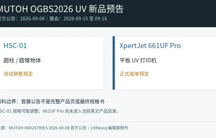 MUTOH 在 OGBS2026 首展 HSC-01 与 XpertJet 661UF Pro 的官方事实卡